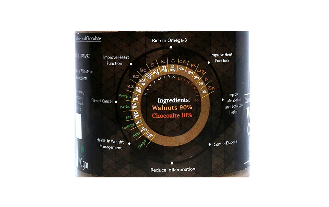 Fitjars California Walnut & Chocolate Butter   Glass Jar  200 grams